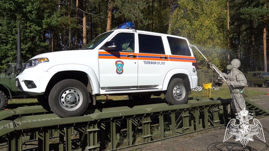 В Кирове специалисты радиационной, химической и биологической защиты Росгвардии и МЧС провели совместную тренировку 