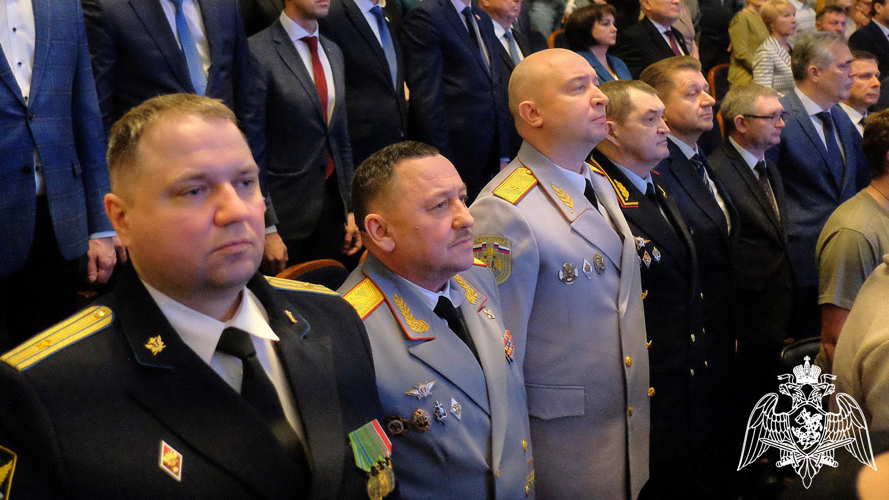 Росгвардейцы приняли участие в торжественном мероприятии, посвященном празднованию Дня защитника Отечества